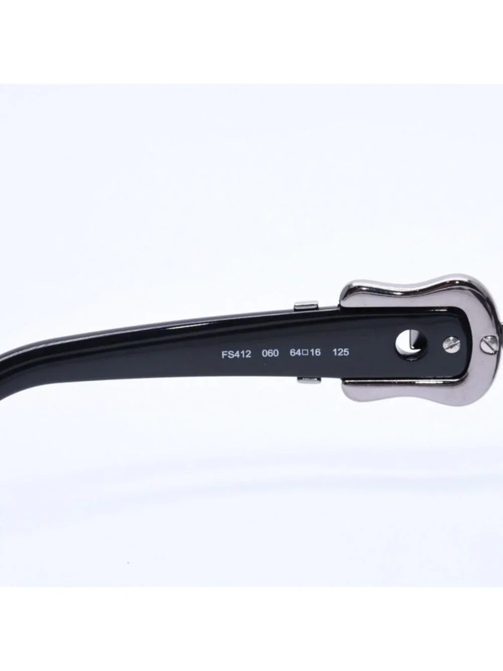 Fendi Half Rim Sunglasses Eyewear 060 Belt Temple Black